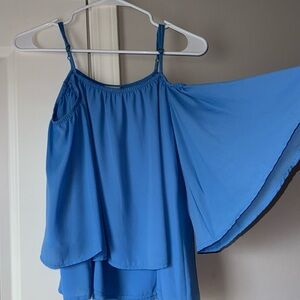 Beautiful blue blouse with flare out sleeves size S